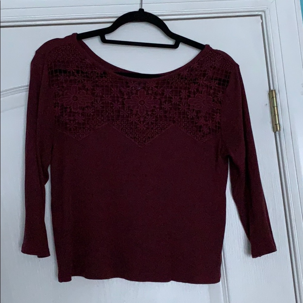 American Eagle Maroon Crop Top